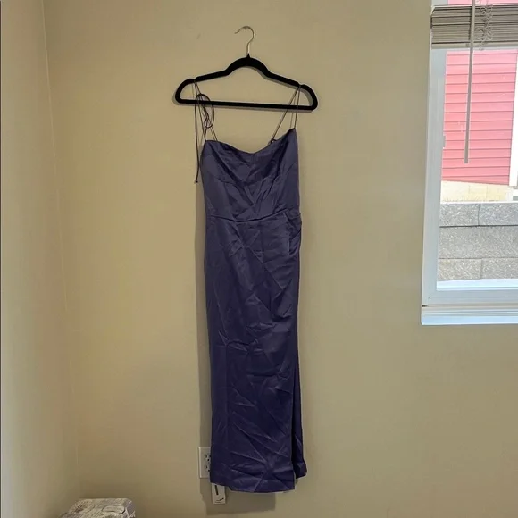 NWT Reformation Marguerite Silk Dress in Jacaranda - Picture 4 of 11